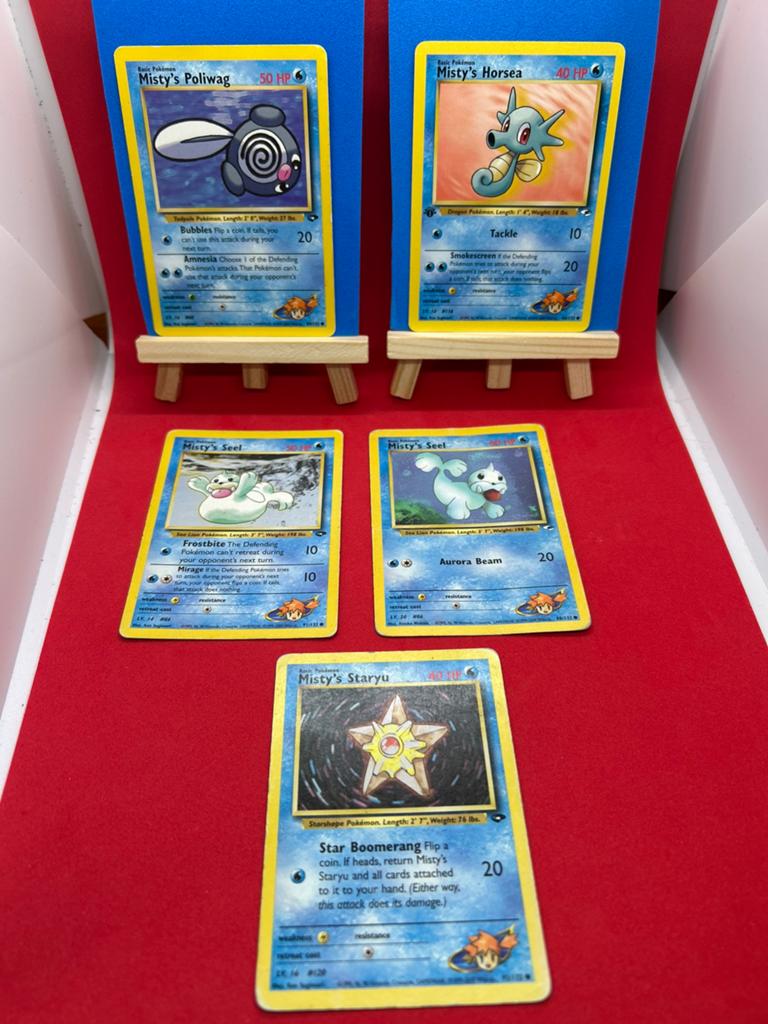 Gym Challenge Misty bundel – 5 Vintage WOTC kaarten, Ophalen of Verzenden, Zo goed als nieuw, Meerdere kaarten