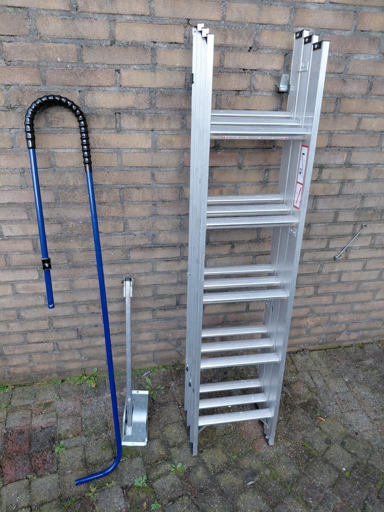 Nieuwe Aluminium Uitschuifbare Vlizotrap met Leuning, Ophalen, Trap, Nieuw, Opvouwbaar of Inschuifbaar