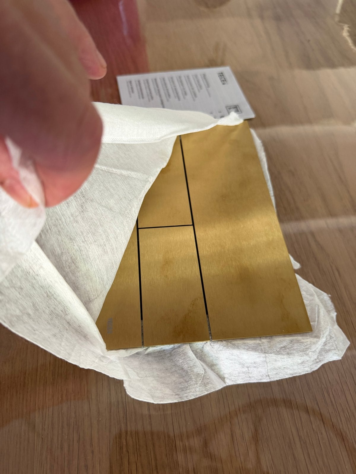 TECE Square II drukplaat geborsteld goud met PVD coating, Ophalen, Nieuw, Toilet