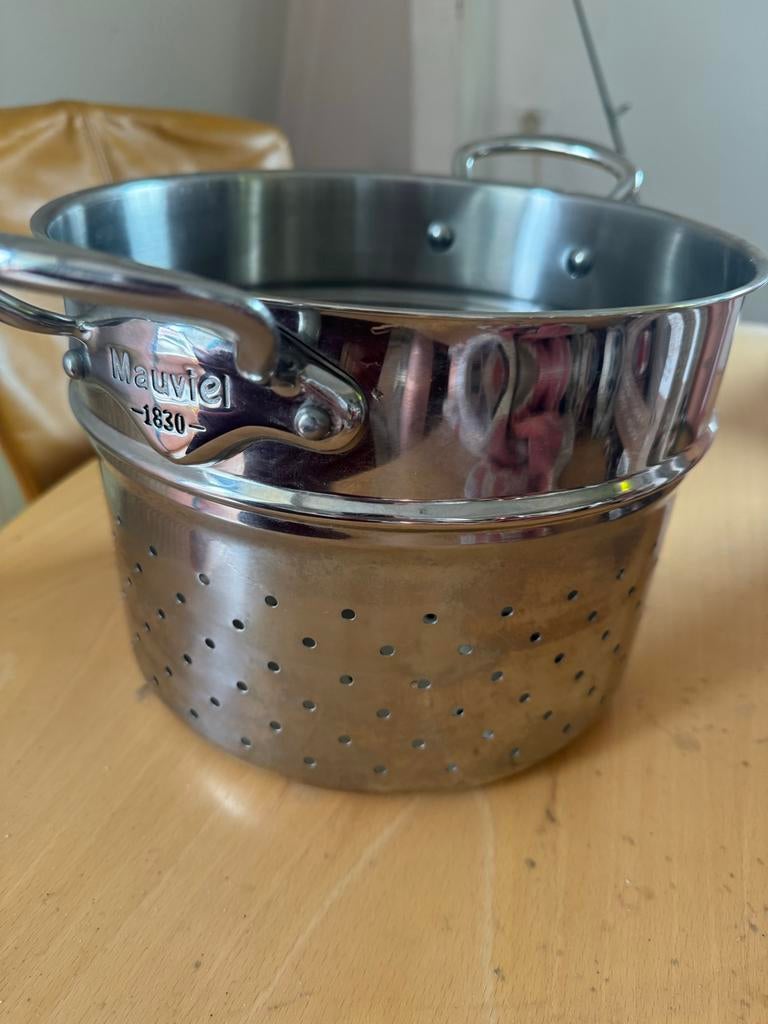 Mauviel M'Cook pasta-inzet ø 24 cm rvs glans - Nieuwstaat, Ophalen of Verzenden, Nieuw, Rvs, Overige typen