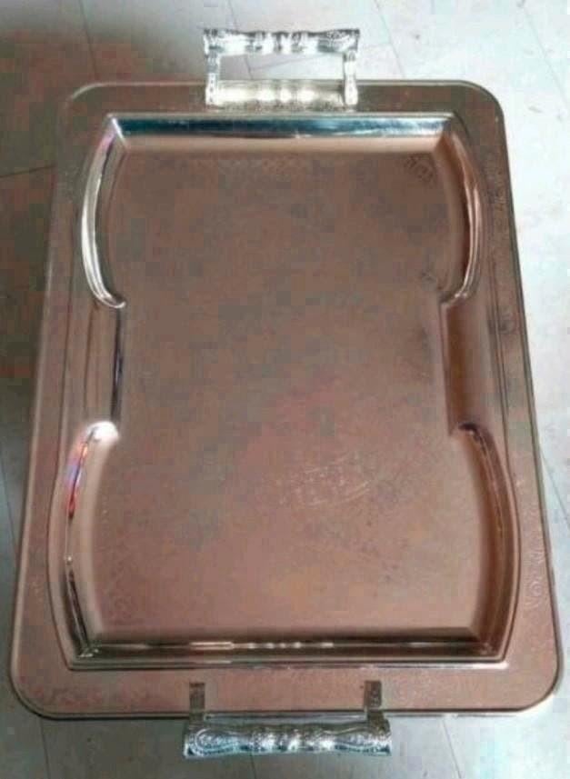 Zilverkleurig metalen dienblad - Wellco Design Opera 44x32cm, Ophalen of Verzenden