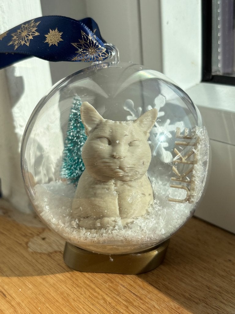 Gepersonaliseerde kerstbal met 3D-hoofdje en naam, Diversen, Ophalen of Verzenden, Nieuw
