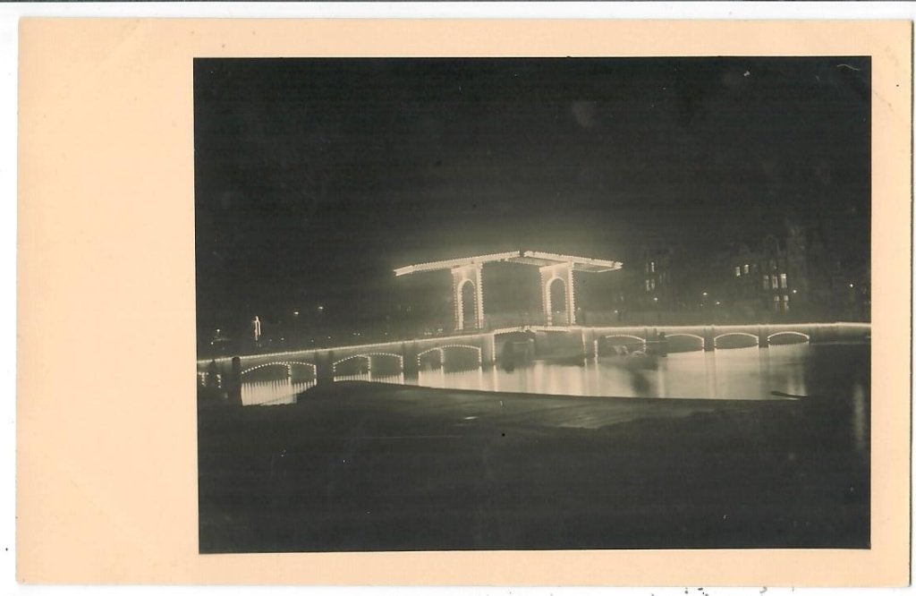 Amsterdam - Magere brug, Verzenden, 1920 tot 1940, Ongelopen, Noord-Holland