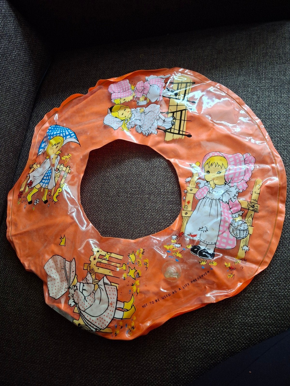 vintage kinderzwemband oranje, Verzamelen, Ophalen of Verzenden, Huis en Inrichting