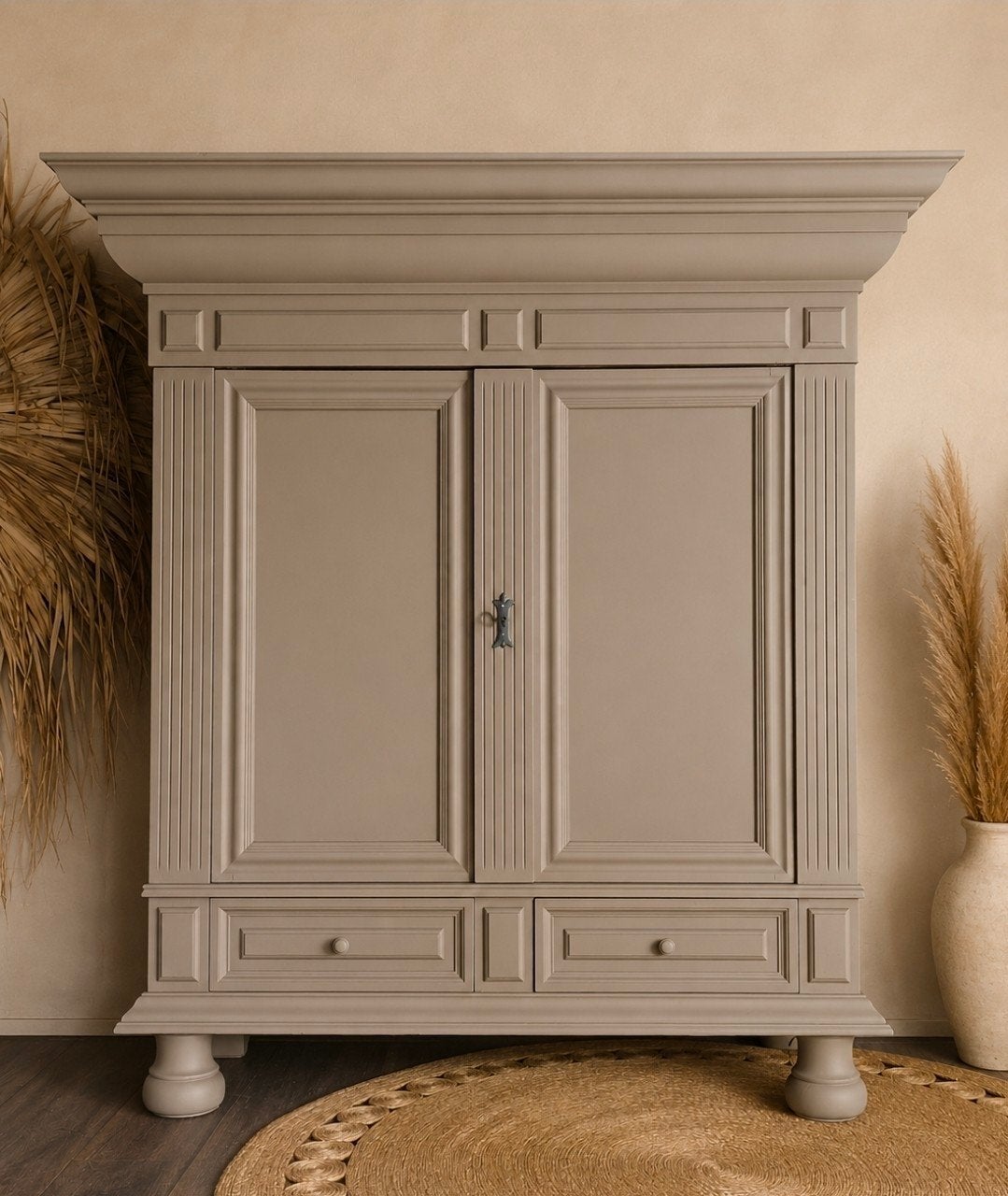Zware Cappuccino Kleur Kast met Toog - 183x140x62 cm, Huis en Inrichting, Ophalen of Verzenden