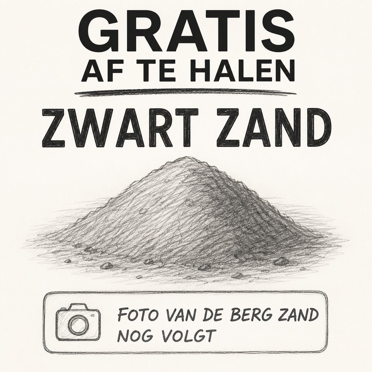 Zwart zand ongeveer 1 m3, Tuin en Terras, Zand, Ophalen, Overige typen