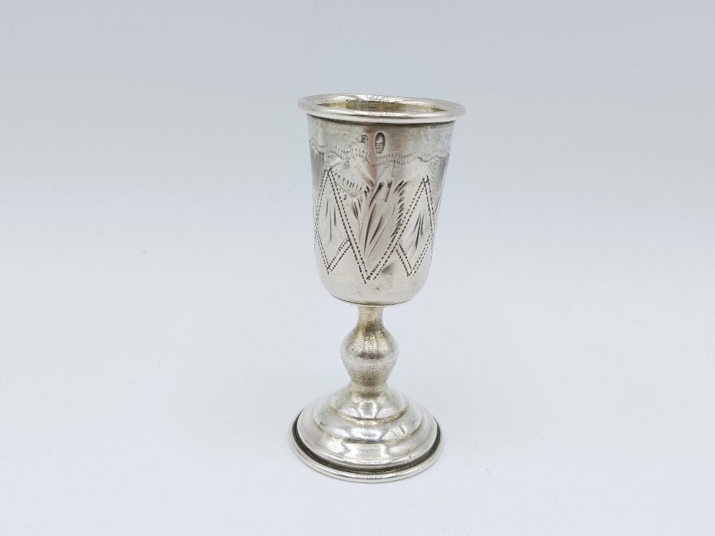 Zilveren kiddush cup, G. Ravkin, Berdichev, ca. 1900, Verzenden, Zilver