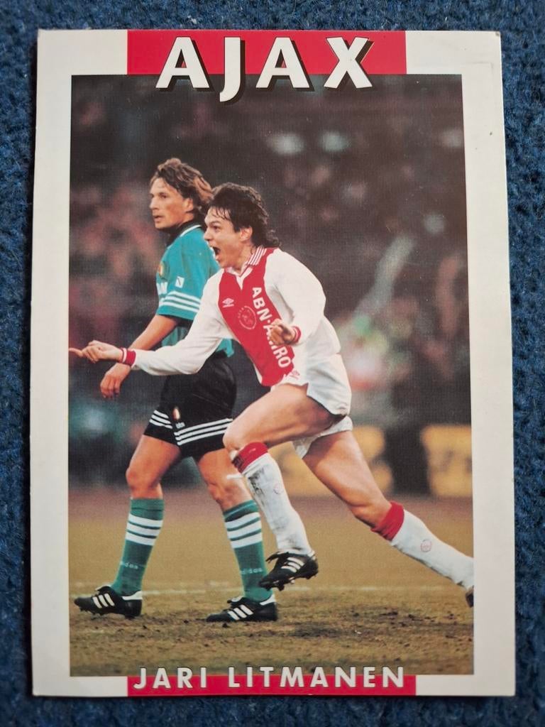Te koop: Fotokaart Jari Litmanen (AJAX), Ophalen, Gebruikt, Ajax