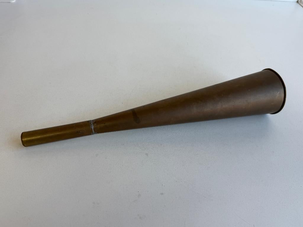 Bronzen Signaalhoorn - toeter 35 cm, Ophalen of Verzenden, Gebruikt, Lijn of Blok