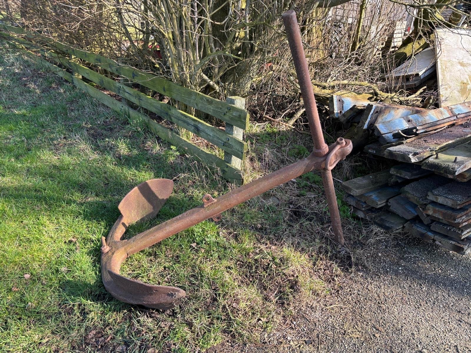Groot ijzeren anker voor boot of decoratie, Tuin en Terras, Ophalen of Verzenden, Gebruikt