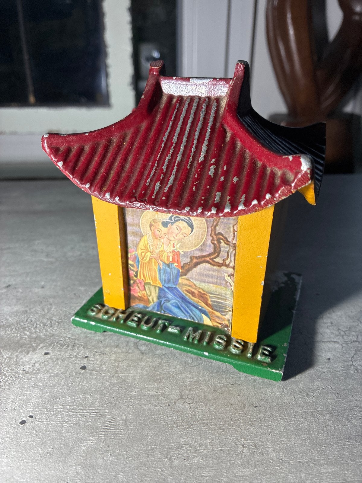Antieke missie spaarpot 'Scheut-Missie' - Oosters design, Ophalen of Verzenden