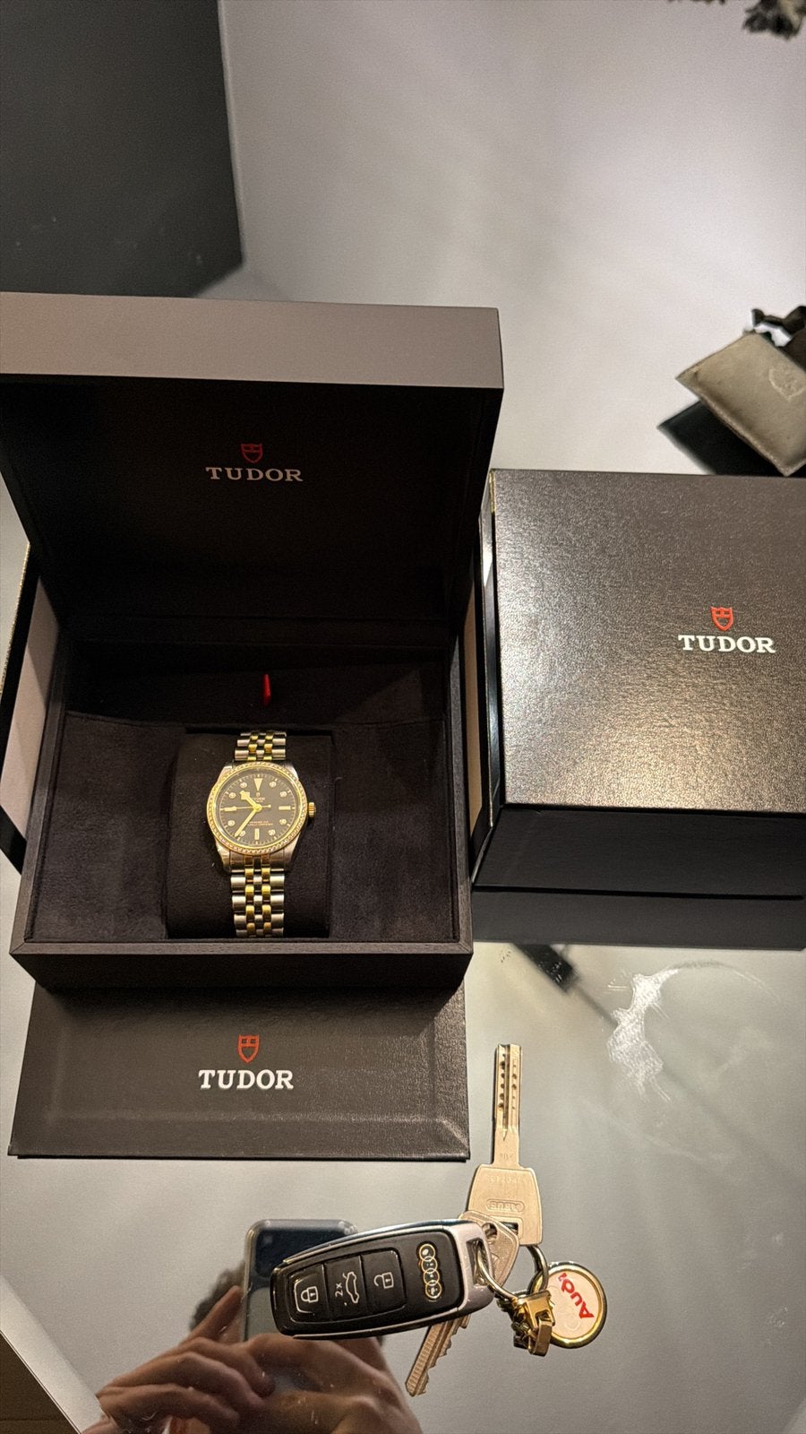 Tudor 18 karaats goud met vvs1 diamanten, Ophalen of Verzenden, Zo goed als nieuw, Goud, Overige merken