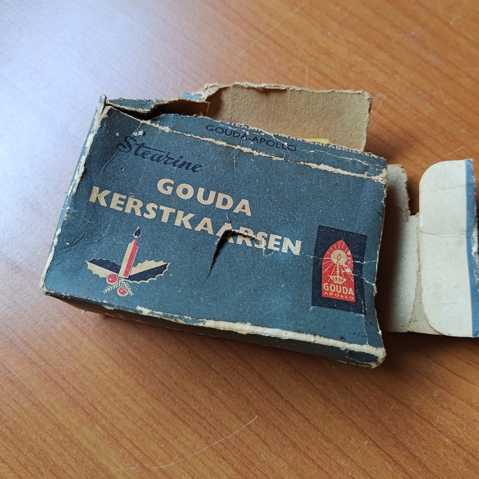 Vintage Gouda Apollo Stearine Kerstkaarsen (ongebruikt), Meerkleurig, Overige merken, Ophalen of Verzenden, Kaars