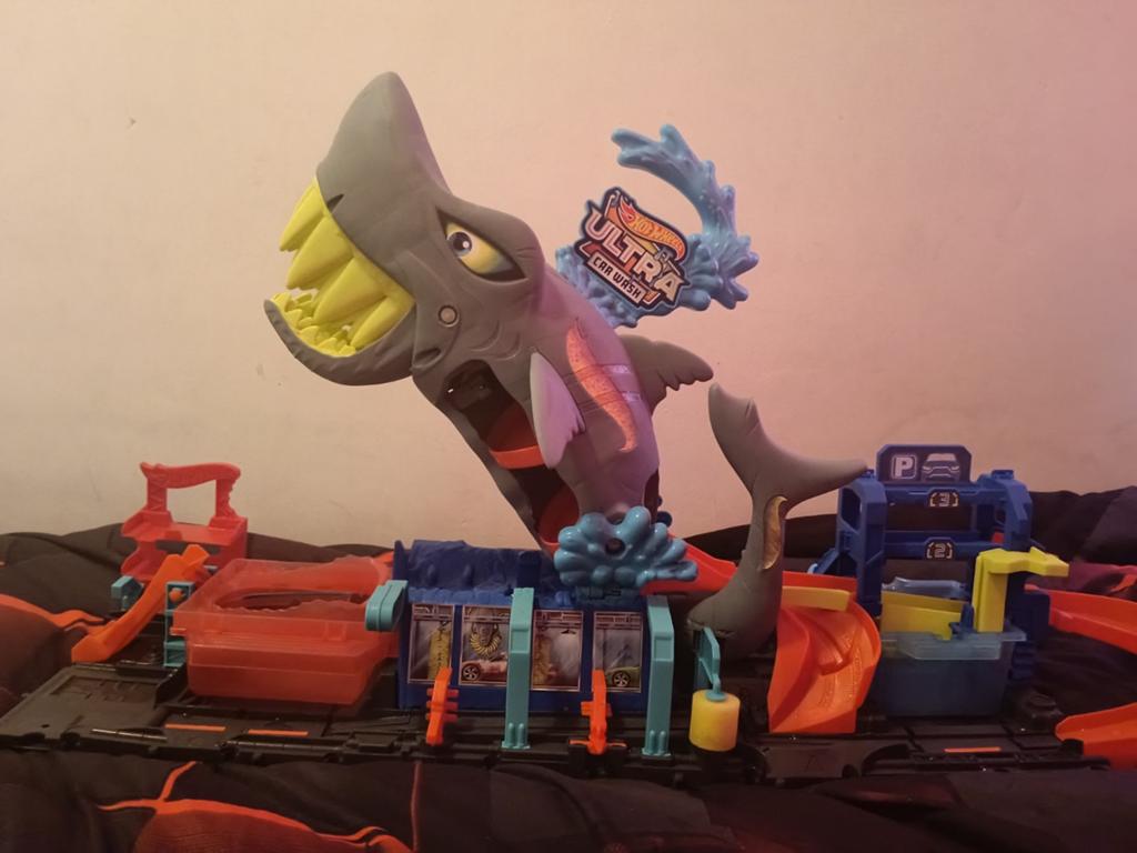 Hotwheels city ultra shark car wash, color shift wasstraat!, Ophalen, Jongen