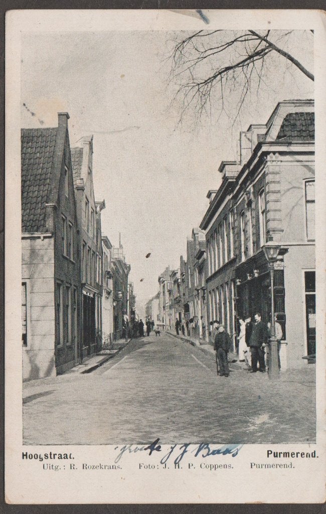 purmerend  hoogstraat, Verzenden, Voor 1920, Gelopen, Noord-Holland
