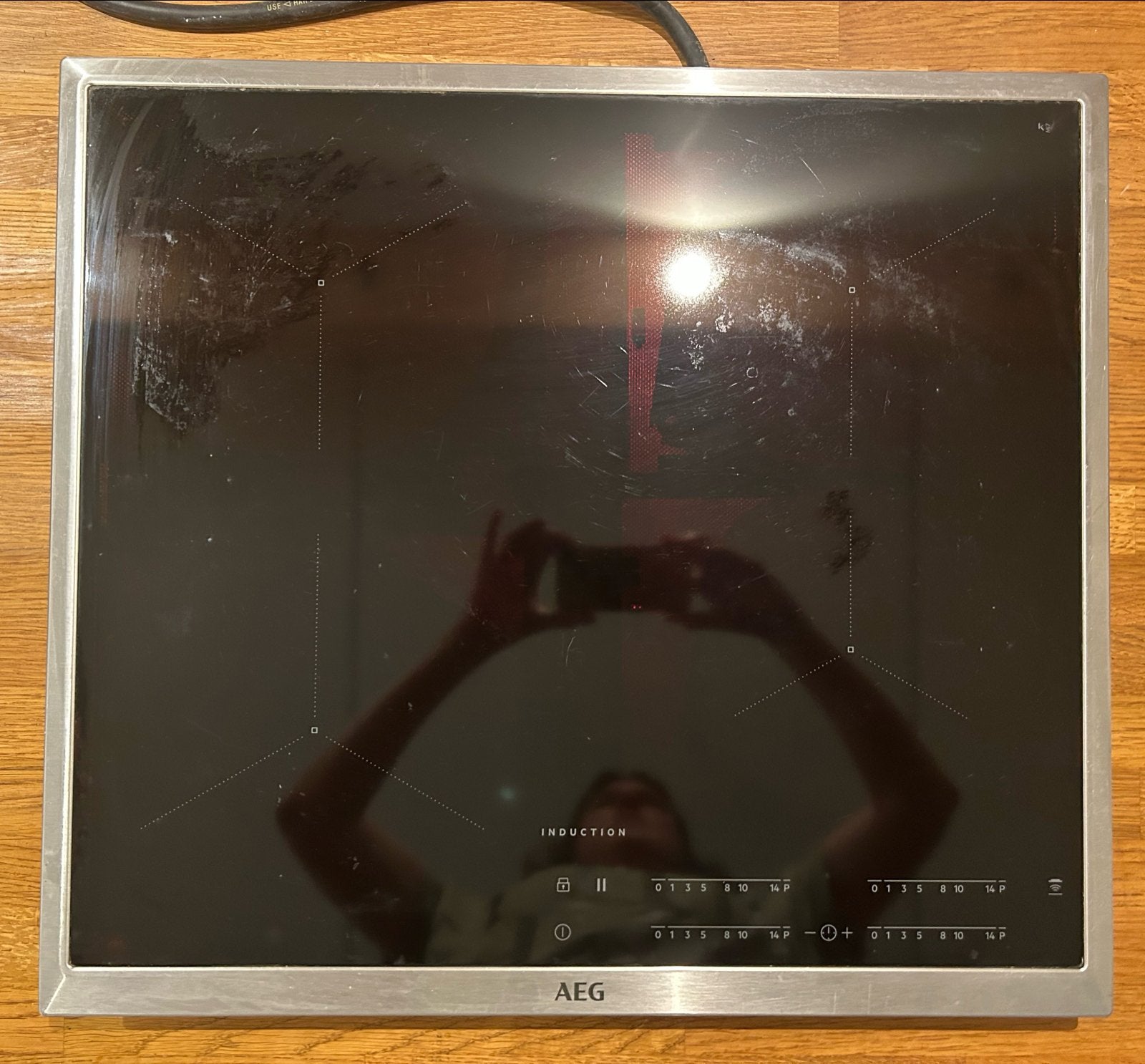 AEG IKB64431XB Inductiekookplaat - 4 zones, Ophalen, Gebruikt, 4 kookzones, Inbouw