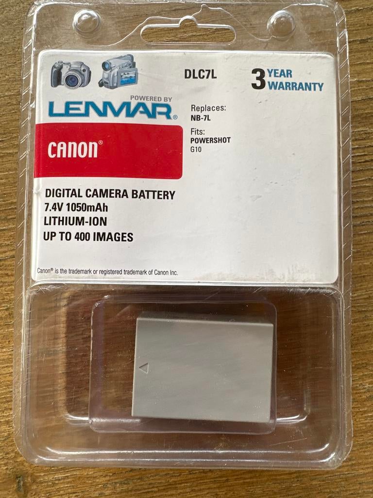 Lenmar DLC7L Batterij voor Canon Powershot G10 (Nieuw), Ophalen of Verzenden, Nieuw