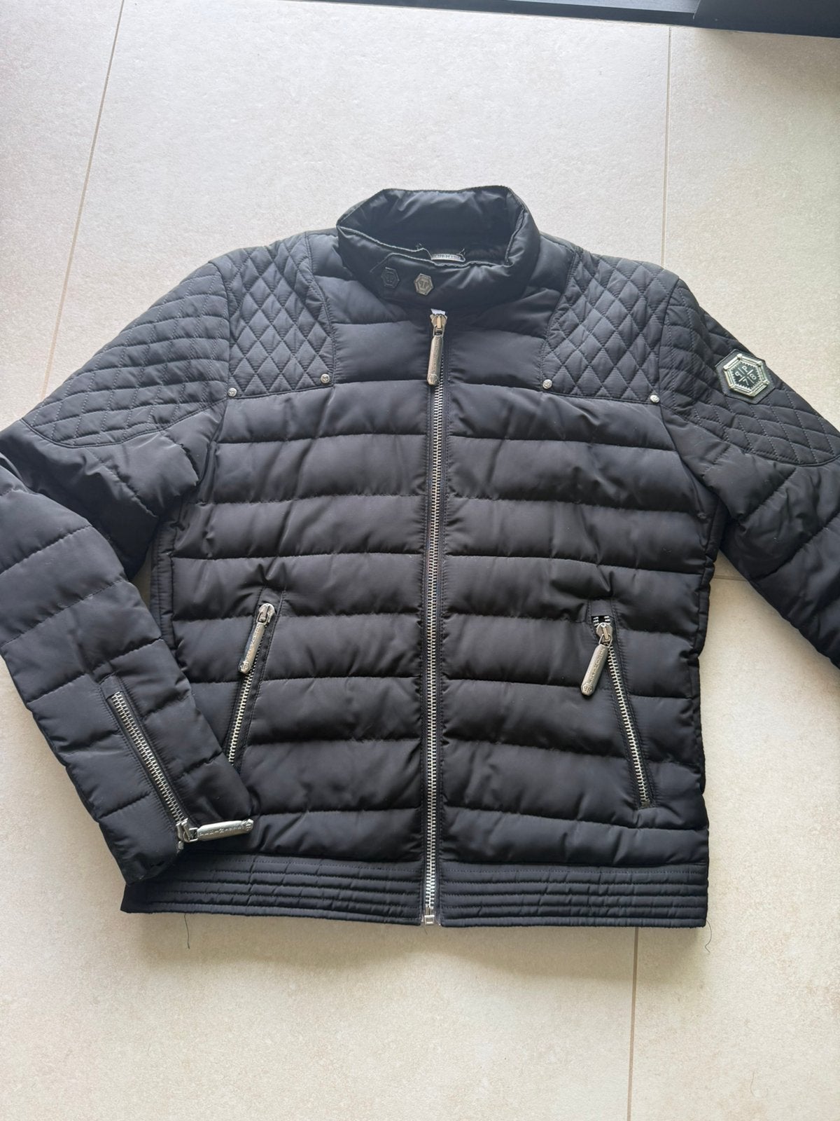 Philipp plein biker jas origineel, Ophalen of Verzenden, Zo goed als nieuw, Zwart