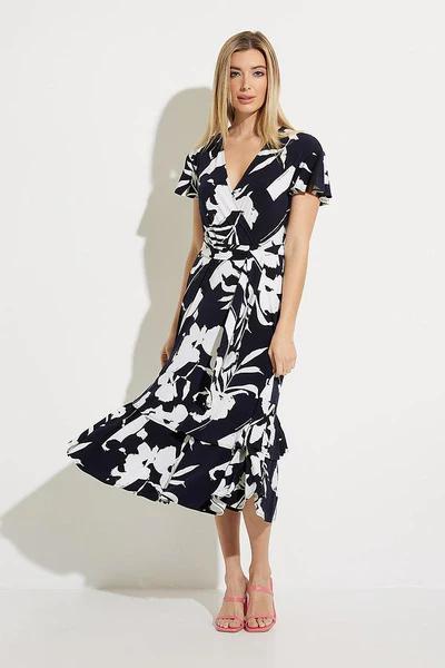 Ribkoff elegante wikkeljurk donkerblauw wit dessin 48/50, Overige kleuren, Verzenden, Maat 46/48 (XL) of groter, Zo goed als nieuw