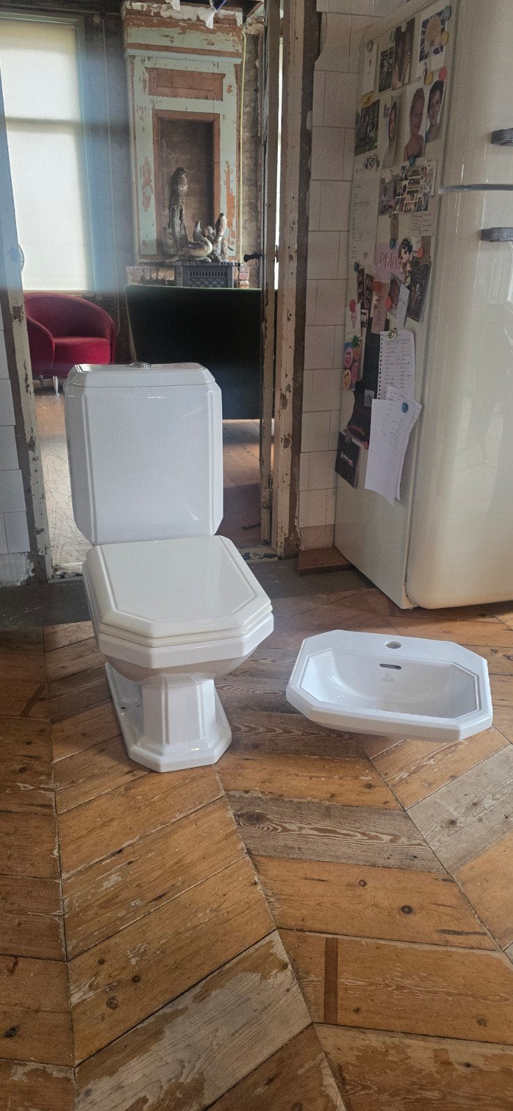 jaren 30 vintage sphinx toilet en fontein, uitmuntende staat, Ophalen, Zo goed als nieuw, Toilet
