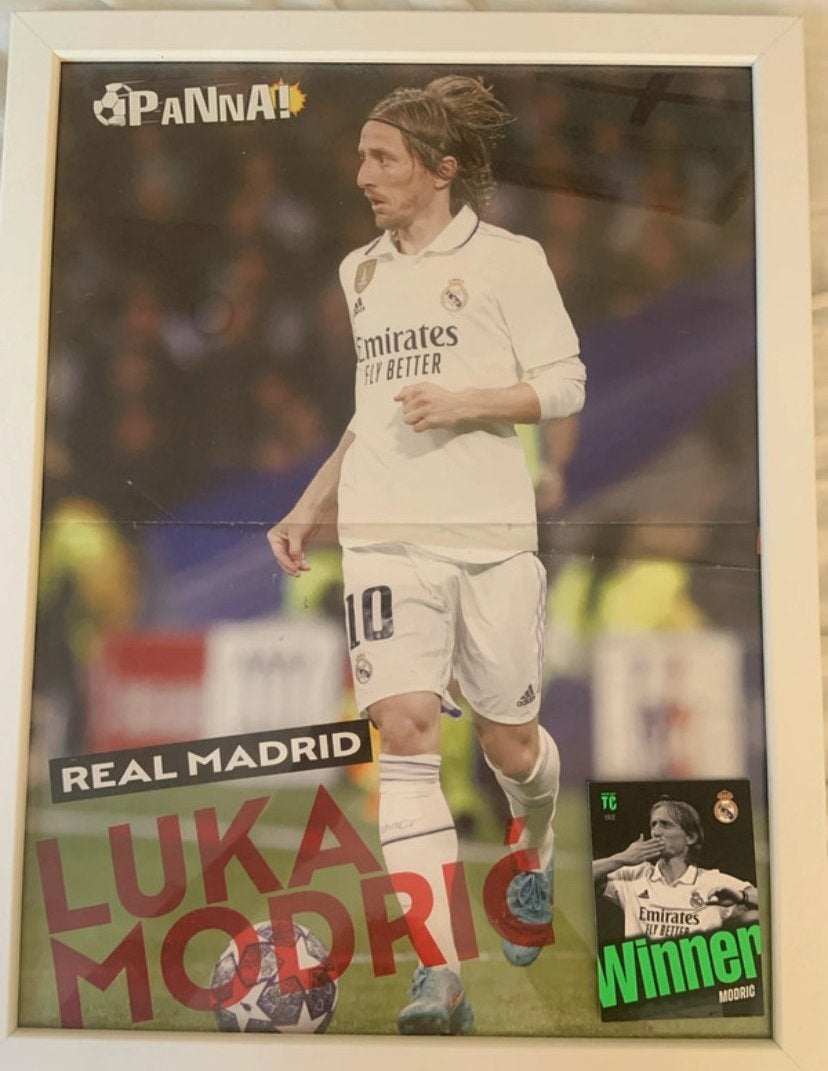 Luka Modric Real Madrid Poster - Panna! Voetbal, Ophalen of Verzenden, Zo goed als nieuw, Buitenlandse clubs, Poster, Plaatje of Sticker
