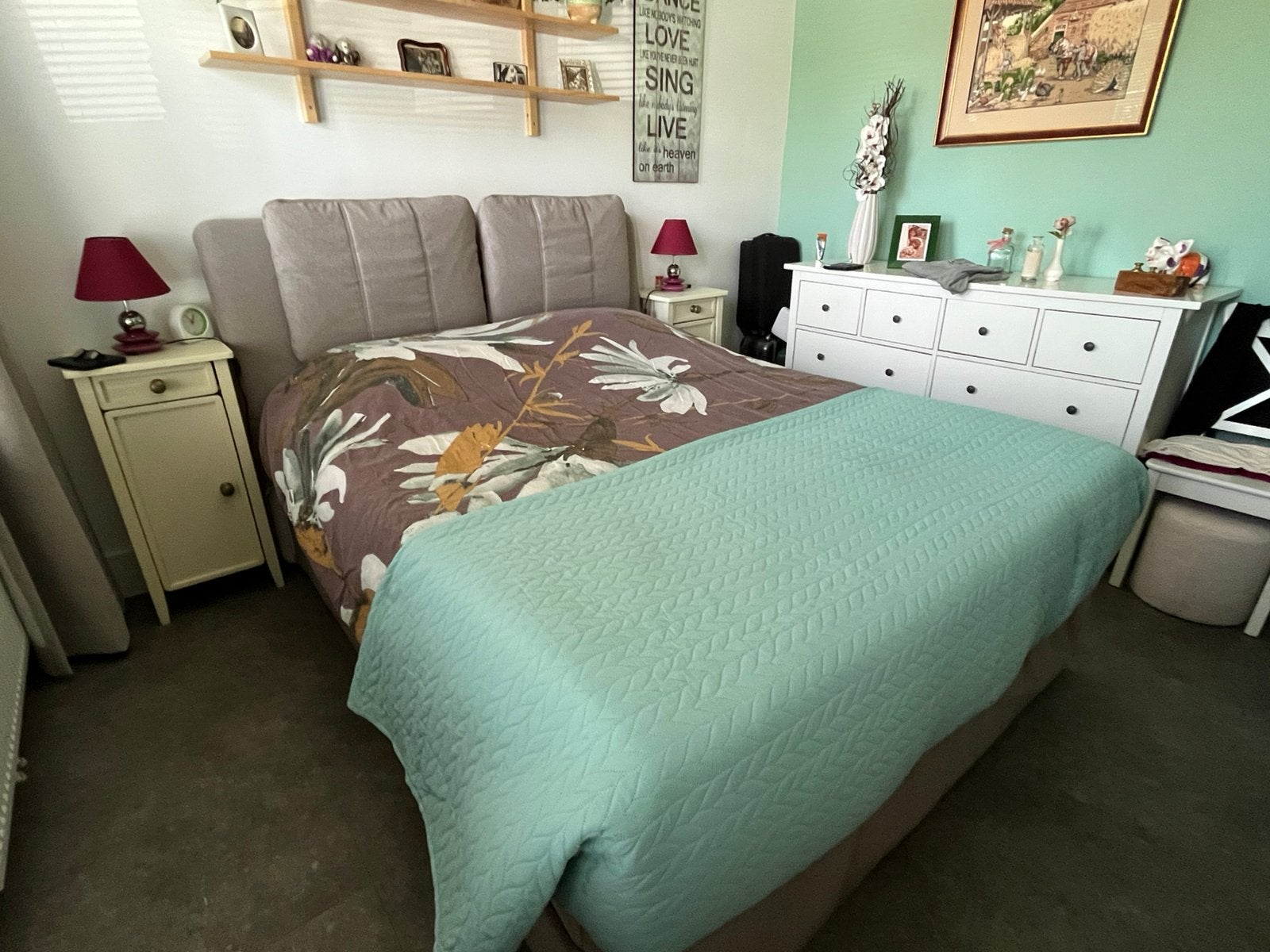 Boxspring bed, Ophalen, Zo goed als nieuw, Tweepersoons, Modern
