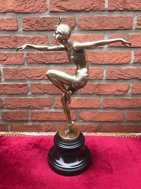 danseres in Roaring Twenties stijl, brons, Antiek en Kunst, Ophalen of Verzenden