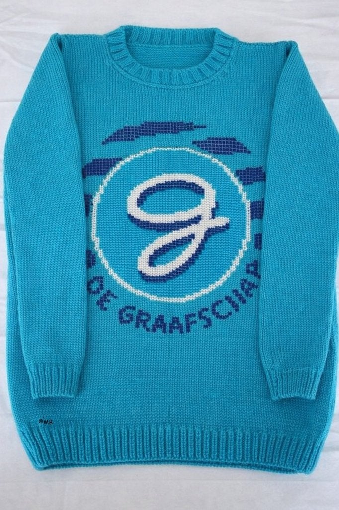 De Graafschap logo trui breipatroon, Ophalen of Verzenden, Zo goed als nieuw, Breien, Patroon of Boek