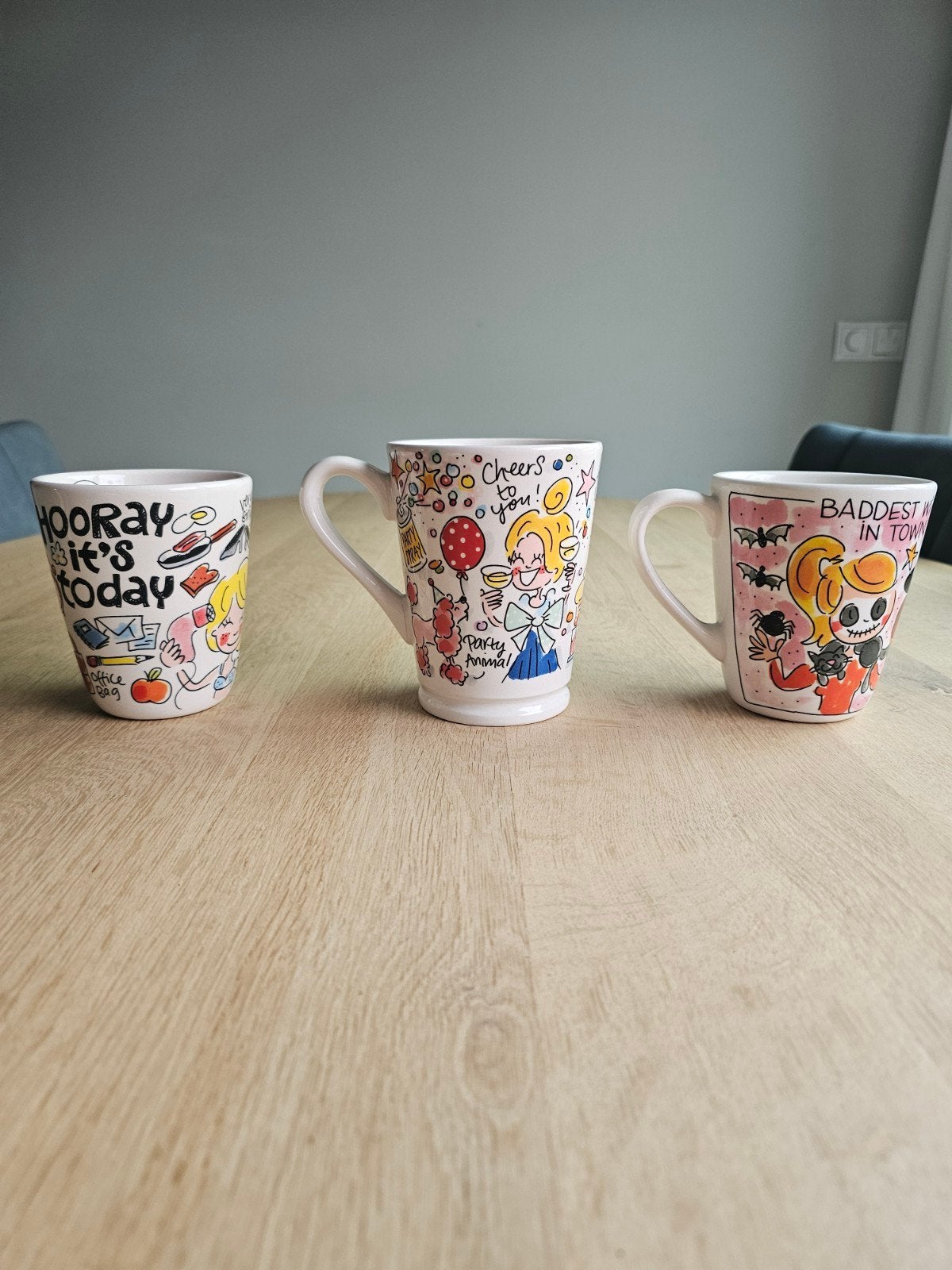 Set van 3 nieuwe Blond Amsterdam mokken, Huis en Inrichting, Ophalen, Nieuw, Kop(pen) en/of Schotel(s), Aardewerk