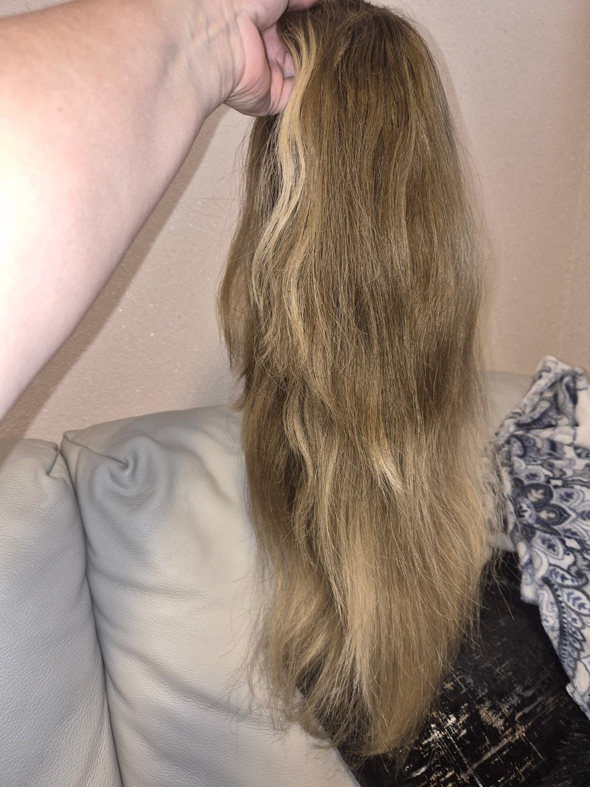 lace wig echt haar pruik haarwerk ombre blond, Sieraden, Tassen en Uiterlijk, Uiterlijk | Haarverzorging, Ophalen of Verzenden