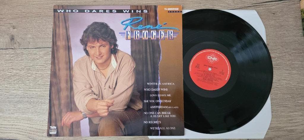 Rene froger - who dares wins LP vinyl, Gebruikt, Originele persing, Ophalen of Verzenden, Levenslied of Smartlap