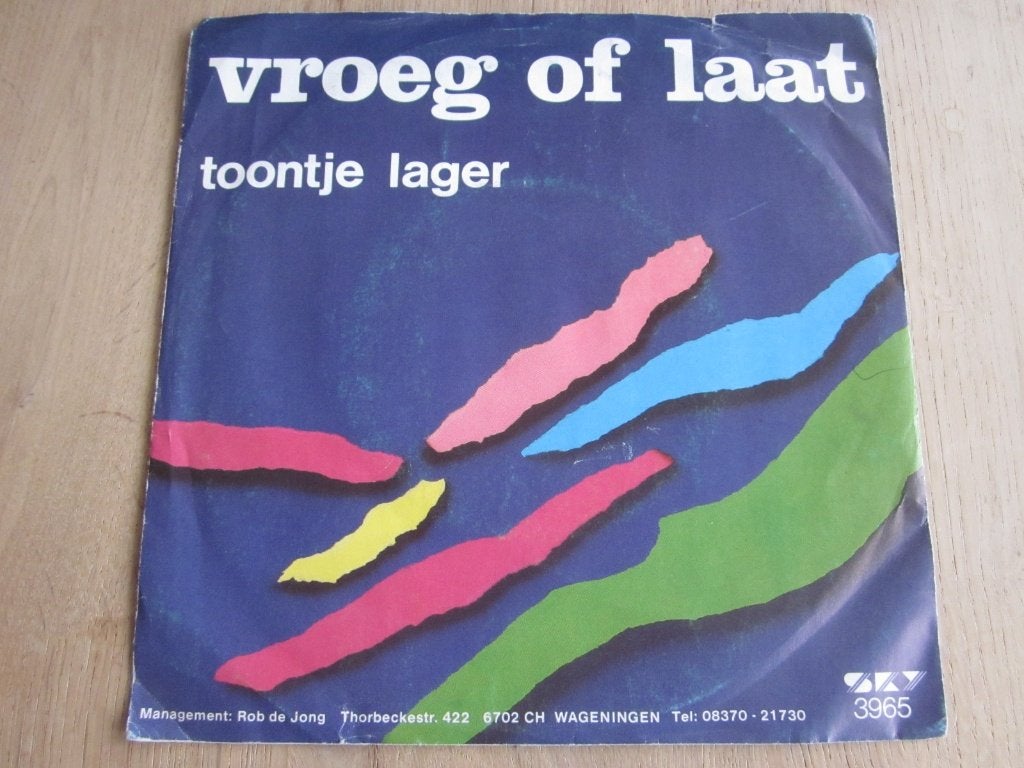 Toontje Lager - Vroeg of laat, Fotohoes, Verzenden, Zo goed als nieuw, Nederlandstalig