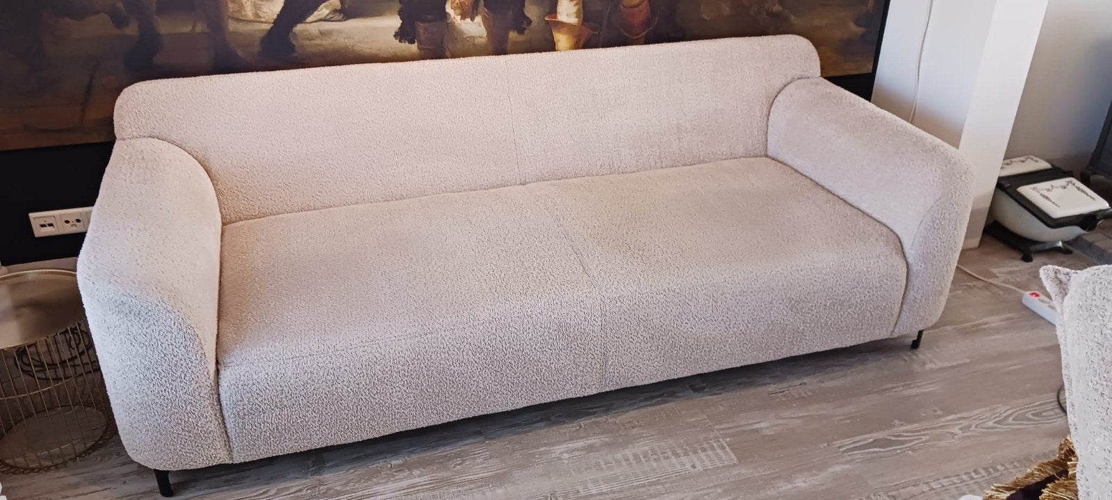 Mooie 3 zits bank inclusief 2 hockers, Ophalen, 75 tot 100 cm, Zo goed als nieuw, Stof