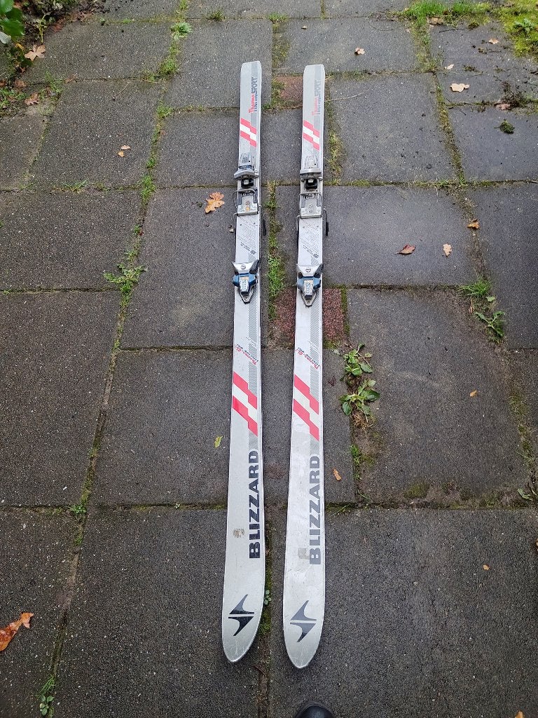 Blizzard ski's met stokken, schoenen en tas, Ophalen, 160 tot 180 cm, Gebruikt, Salomon