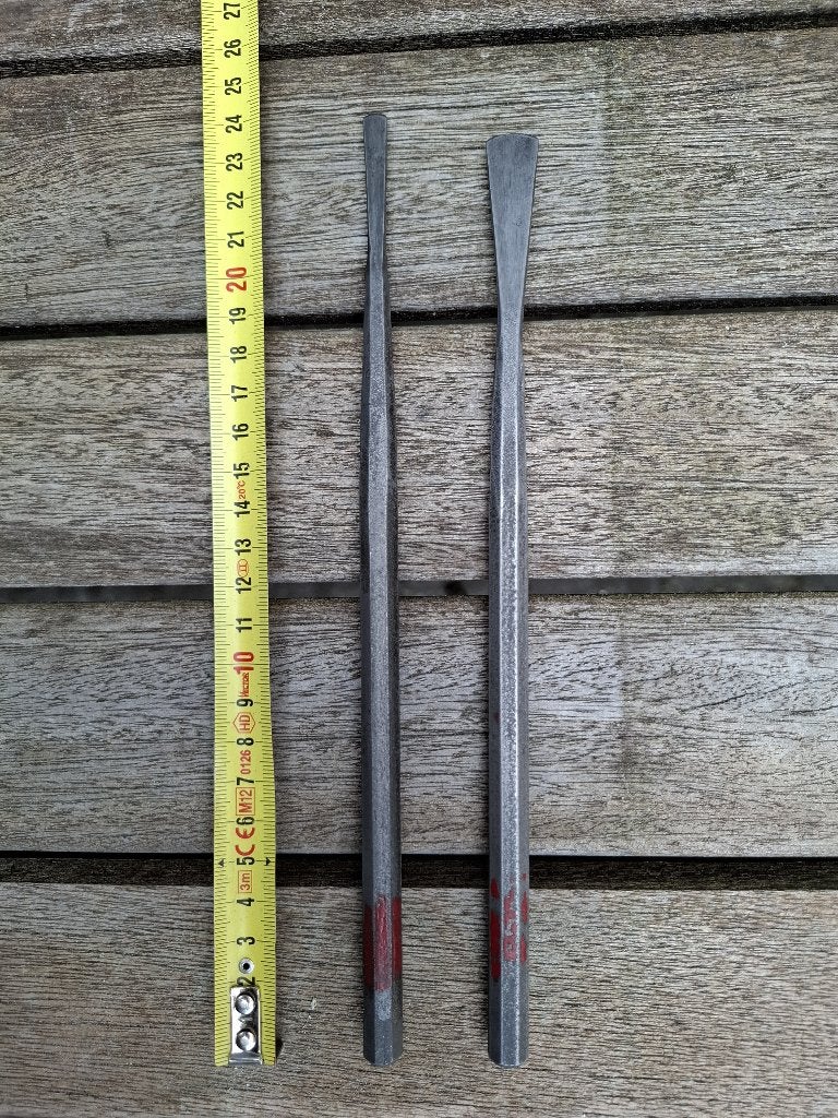 2 rondeelbeitels voor beeldhouwen, Ophalen, Gebruikt