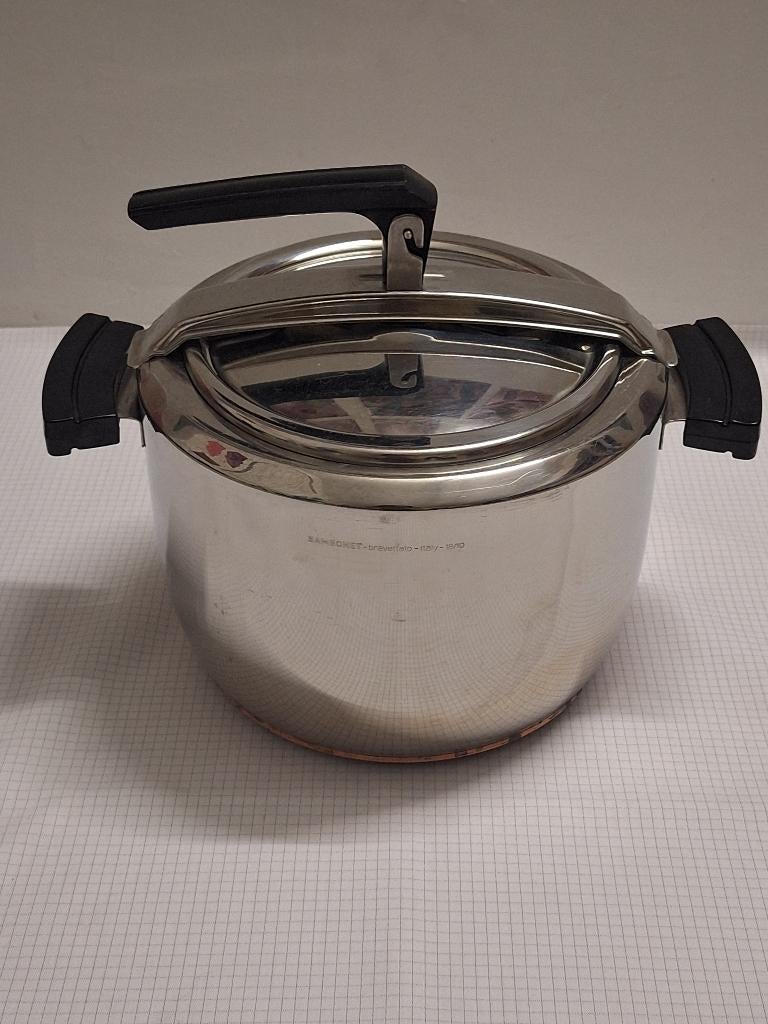 Sambonet brevettato - italy. 18/10 Warmhoudpan, Huis en Inrichting, Keuken | Potten en Pannen, Verzenden, Gebruikt, Rvs, Overige typen