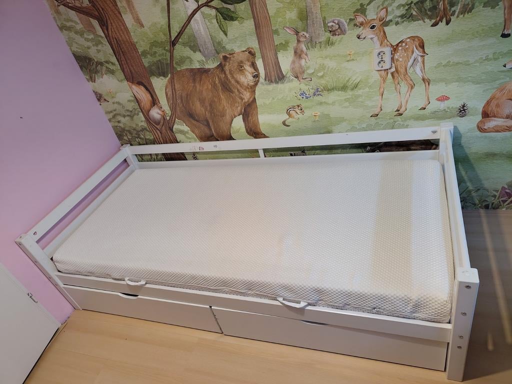 Matras Ikea Abygda 90x200, Ophalen, 90 cm, Eenpersoons, Wit