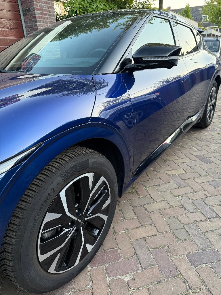 Kia EV6 GT-Line, 800v platform, panoramadak/frunk en luxe, Auto's, Kia, Automaat, Dealer onderhouden, Achterwielaandrijving, Zwart