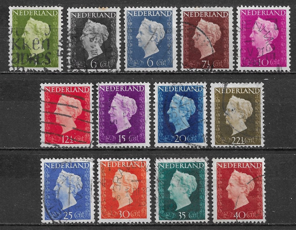 nederland nvph 474-486 gestempeld  (3) cw 4.90, Postzegels en Munten, Postzegels | Nederland, Ophalen of Verzenden, Na 1940, Gestempeld