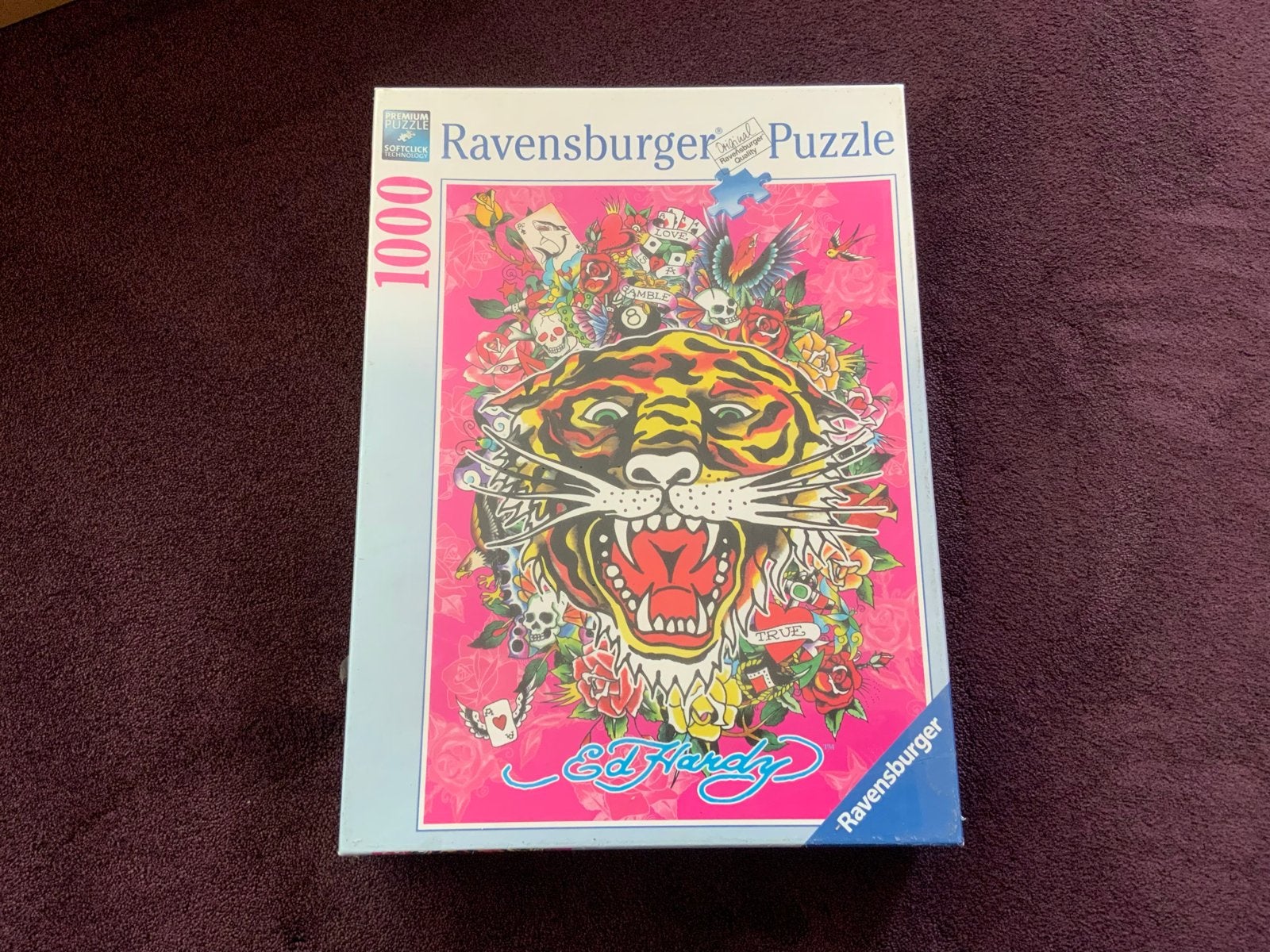 Ravensburger Ed Hardy Tijger Legpuzzel 1000 stukjes Nieuw, Ophalen of Verzenden, 500 t/m 1500 stukjes, Nieuw, Legpuzzel