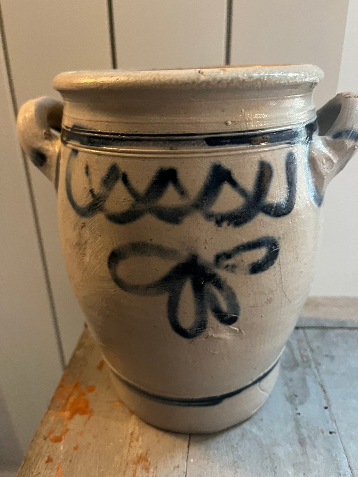 Oude brocante Keulse pot 19 cm hoog, Ophalen of Verzenden