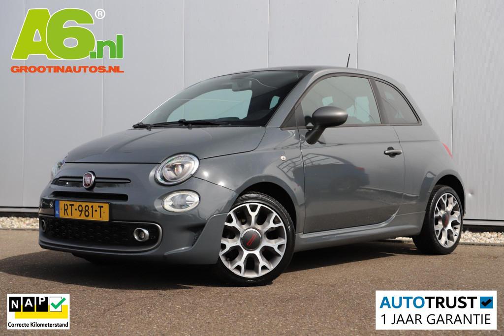 Fiat 500 0.9 TwinAir Turbo 500S Panoramadak 16 inch LMV Navi, Voorwielaandrijving, Gebruikt, Met garantie (alle), Leder en Stof