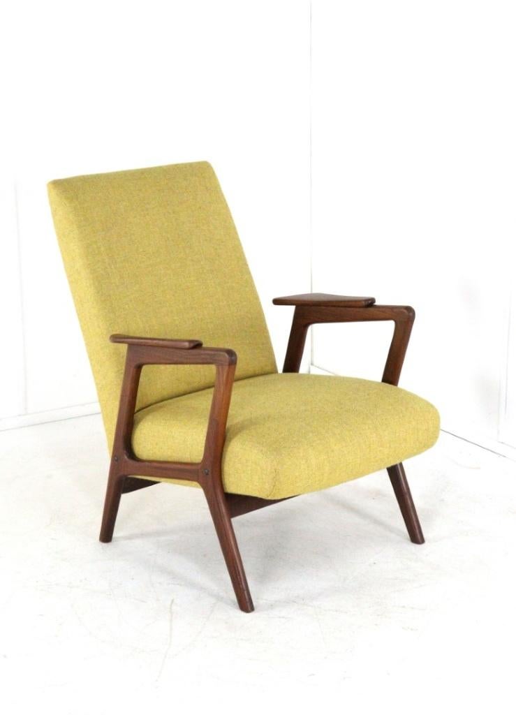gerestaureerde vintage fauteuil met nieuwe bekleding, -, 75 tot 100 cm, Ophalen of Verzenden, Zo goed als nieuw