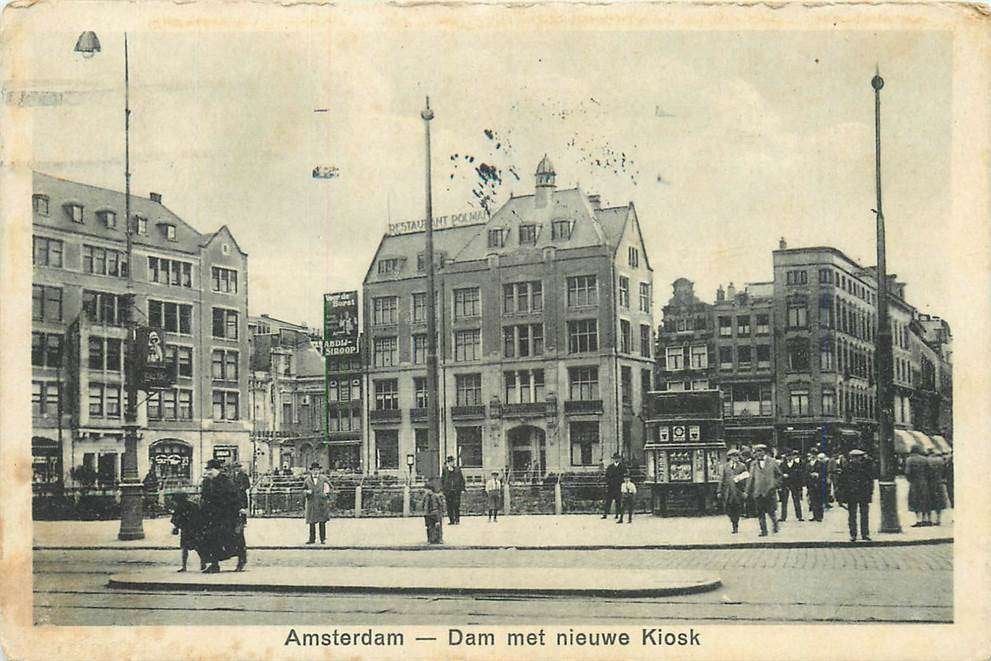 304-205-007 Amsterdam Dam met nieuwe Kiosk, Verzenden, Voor 1920, Noord-Holland