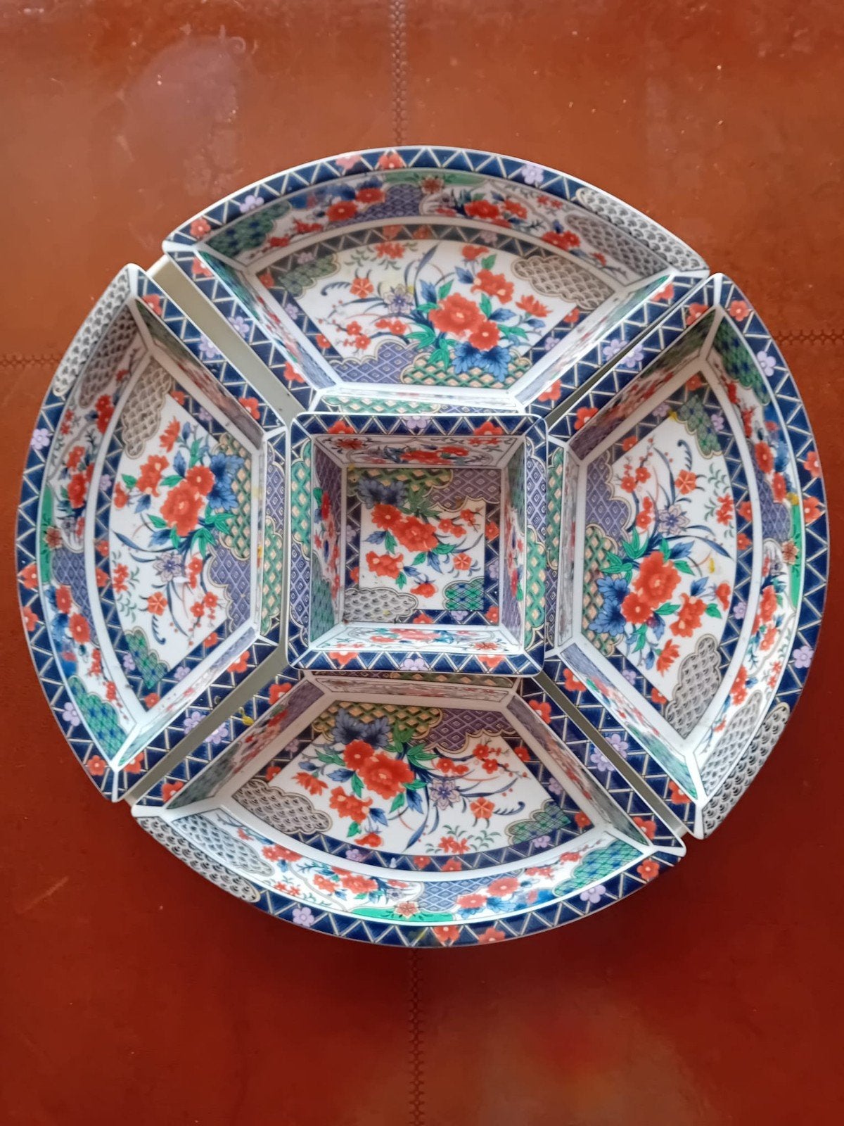 Prachtige Aziatische serveerschaal set - Vintage, Aziatisch, Keramiek, Ophalen of Verzenden, Schaal of Schalen