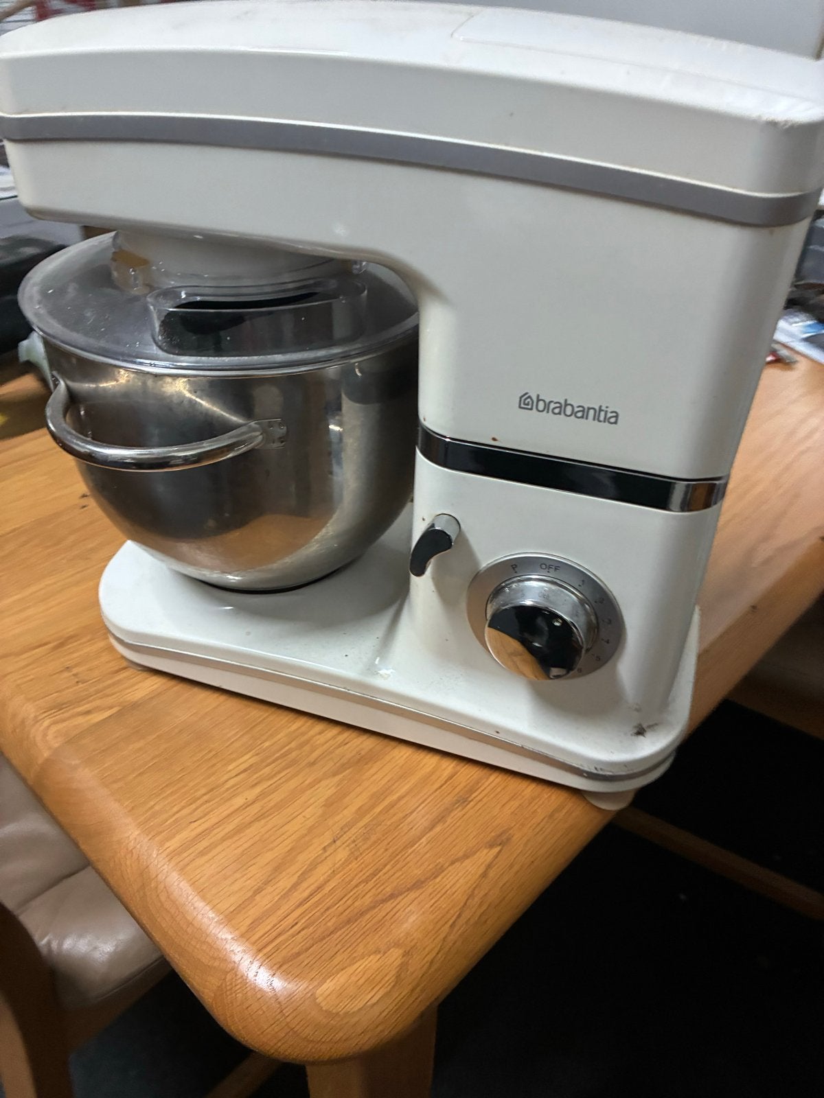 Brabantia Keukenmachine met RVS Kom, 2 tot 3 liter, Ophalen of Verzenden, Gebruikt, 3 snelheden of meer