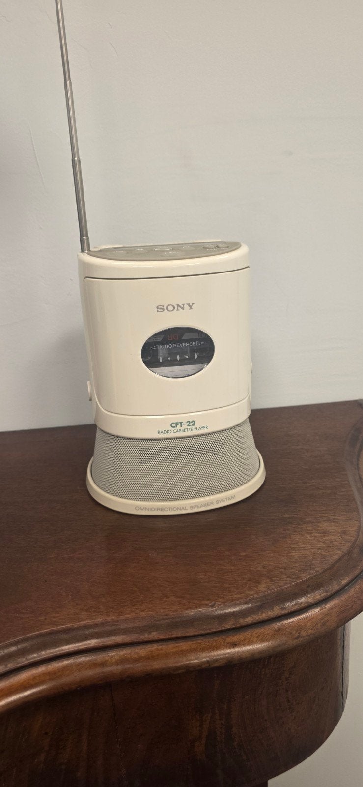 Sony CFT-22 Radio Cassette Speler Jaren '90, Ophalen of Verzenden, Gebruikt, Radio