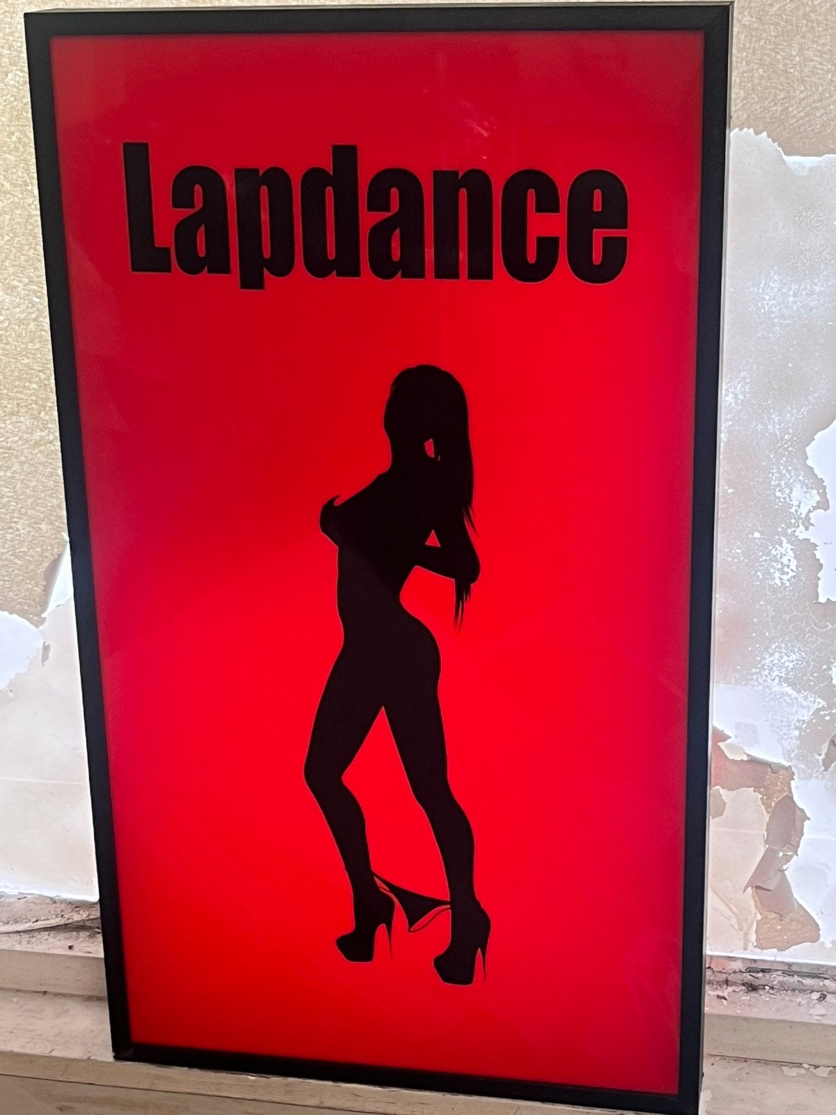 TEAB Redlight erotische Lapdance lichtbak, Ophalen of Verzenden, Zo goed als nieuw, Lichtbak of (neon) lamp