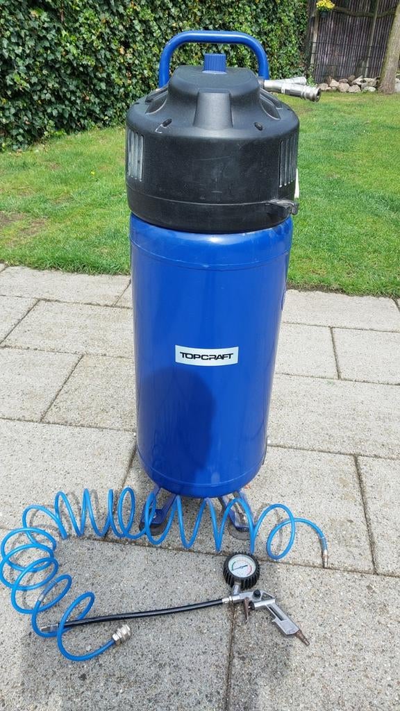 Topcraft Compressor 50 ltr 10 bar., Doe-het-zelf en Verbouw, Compressors, Gebruikt, Minder dan 25 liter, Minder dan 200 liter/min