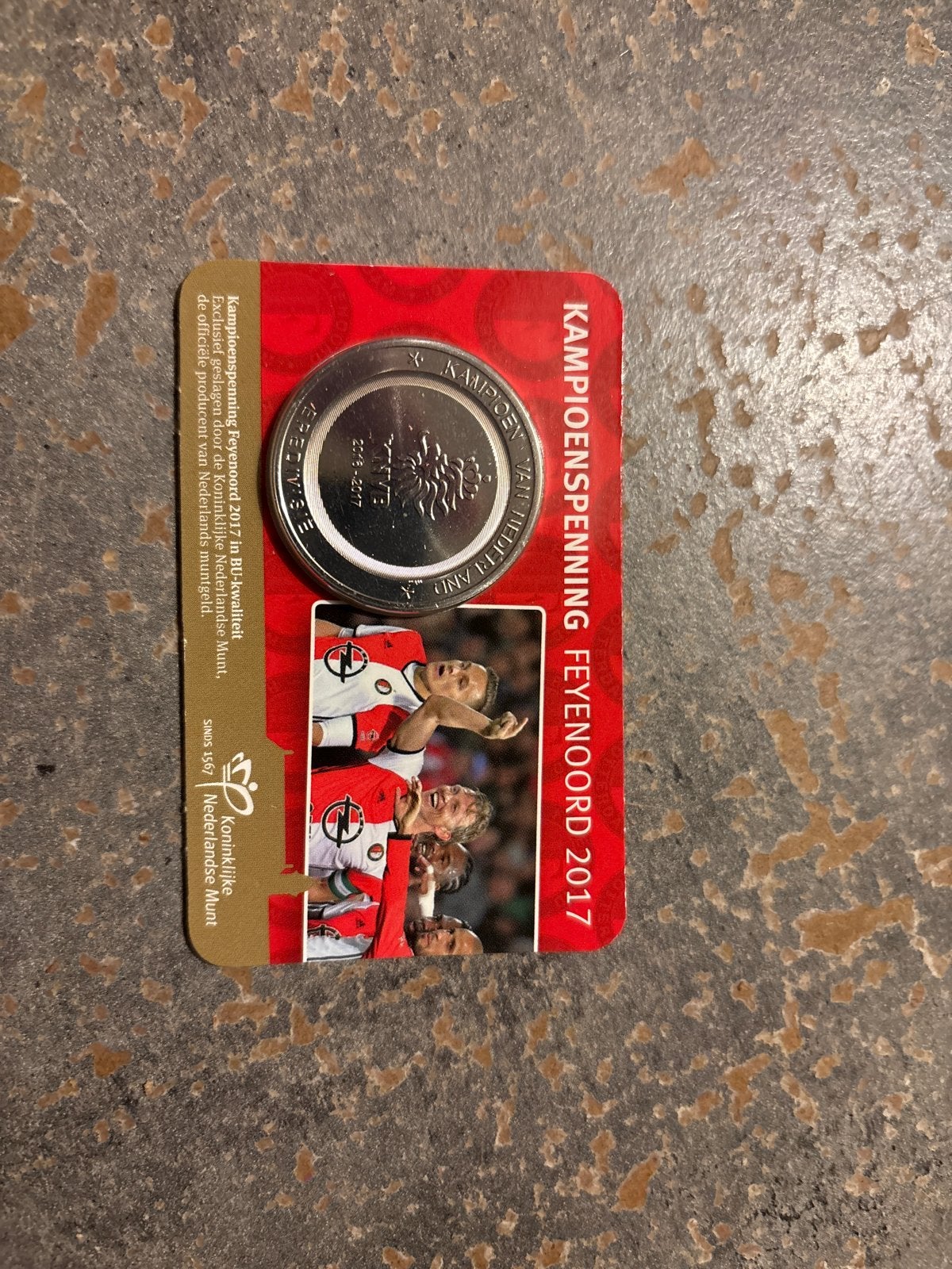 Feyenoord Kampioenspenning 2017 - Koninklijke Nederlandse Mu, Ophalen of Verzenden, Koningin Beatrix, Overige waardes, Losse munt